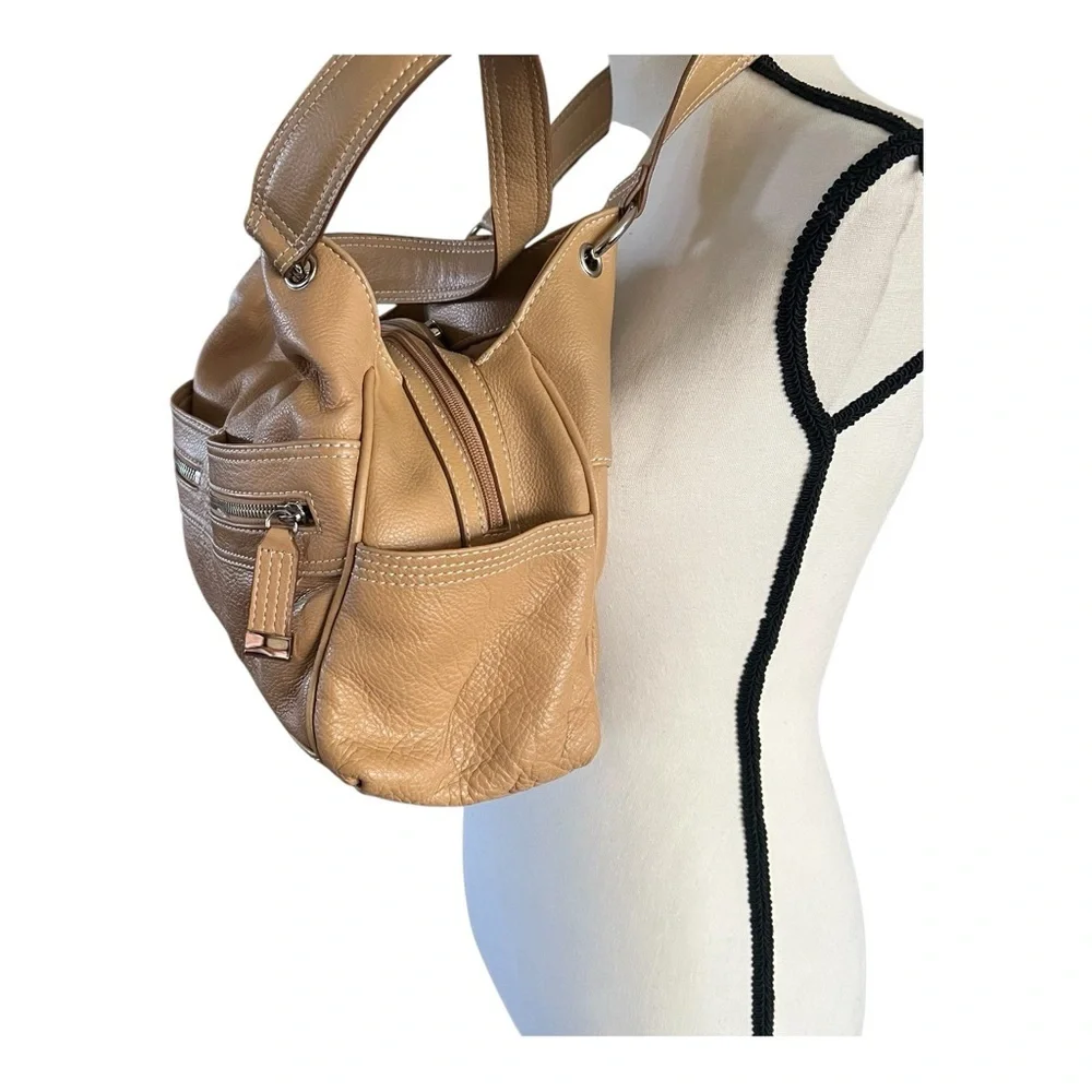 St.Johns Genuine Leather Satchel Double Handle Handbag.
